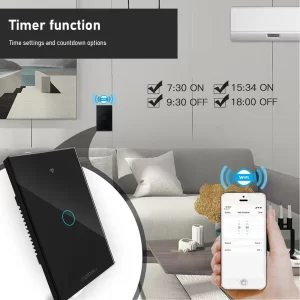 Interruptor Inteligente Touch Wi-Fi 1 2 3 4 Teclas – Painel de Vidro – App Tuya e Alexa - Imagem 4