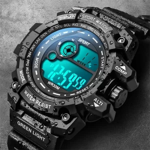 Relógio Masculino Digital Sport Militar - Resistente ao Choque e À Prova D'água - Imagem 1