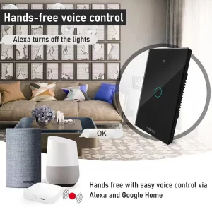 Interruptor Inteligente Touch Wi-Fi 1 2 3 4 Teclas – Painel de Vidro – App Tuya e Alexa - Imagem 2