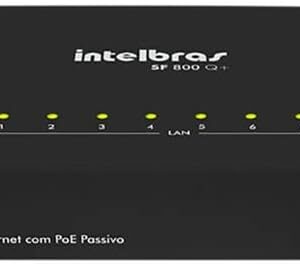 Switch 8 Portas Fast Ethernet SF 800 Q+ Preto Intelbras - Imagem 1