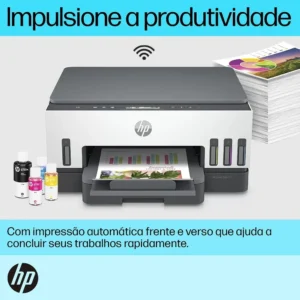 Impressora Multifuncional HP Smart Tank 724 Tanque de Tinta Colorida Wi-Fi Scanner Duplex Branco (2G9Q2A) - Imagem 3