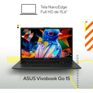 Notebook ASUS Vivobook Go 15 E1504 AMD RYZEN 5 7520U 8GB Ram 256GB SSD Linux KeepOS 15,6” FHD Black E1504FA-NJ731 - Imagem 5