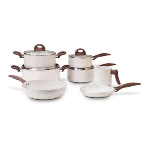 Jogo De Panelas 7 Peças Brinox Ceramic Life Vanilla - Imagem 1