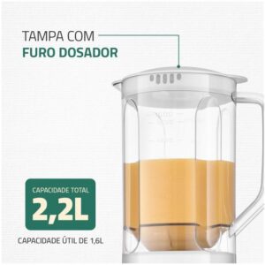 Liquidificador Mondial Pratic Power L-97-W 2 Velocidades + Pulsar 550W Branco - Imagem 4
