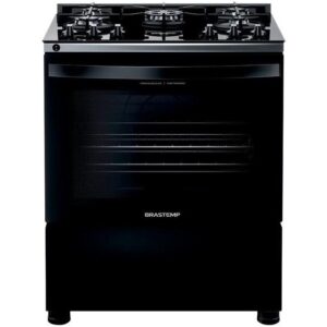 Fogão Brastemp 5 Bocas Preto com Turbo Chama - Mesa de Vidro BFS5VCEUNA - Imagem 1