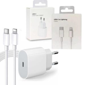 Carregador Turbo 20w Completo Lightning Compatível com iPhone XR 11 12 13 14 Pro e Pro Max Fonte e Cabo Bivolt - Agold - Imagem 1