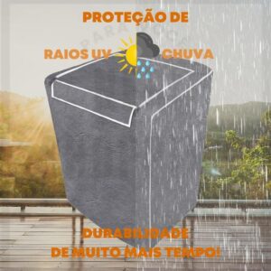 Capa Maquina De Lavar Eletrolux Brastemp 12kg 13kg 15kg 16kg - Vida pratika - Imagem 2