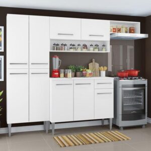Armário de Cozinha Completa com Armário e Balcão 229cm Emilly Madesa - Imagem 1