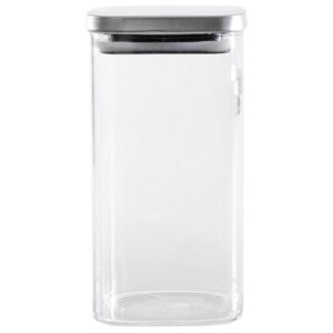 Jogo de Porta-Mantimentos de Vidro Quadrado Brinox Lock & Stock 5 Peças - Imagem 4