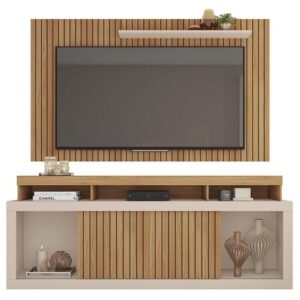Rack Com Painel Para TV até 65 Polegadas Life Marrom Caemmun - Imagem 4