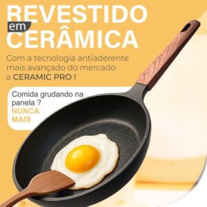 Panela Frigideira De Indução E Fogão A Gás Antiaderente De Cerâmica Reforçada Linha Premium - MALIBU/HOME GOODS/AMAR - Imagem 3
