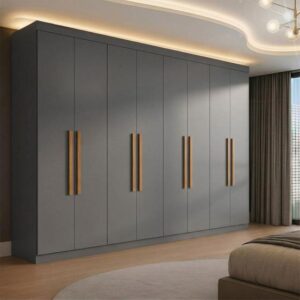 Guarda Roupa Casal 8 Portas 4 Gavetas Paris Espresso Móveis - Imagem 1