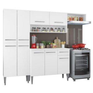 Armário de Cozinha Completa com Armário e Balcão 229cm Emilly Madesa - Imagem 2