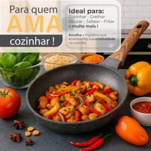 Panela Frigideira De Indução E Fogão A Gás Antiaderente De Cerâmica Reforçada Linha Premium - MALIBU/HOME GOODS/AMAR - Imagem 2