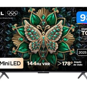 Smart TV 98" TCL UHD 4K MINILED 98C6K 120Hz Google TV AiPQ Pro Google Assistente 4 HDMI 2 USB - Imagem 1