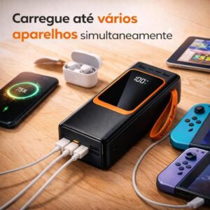 Power Bank 50.000mAh Turbo 22,5W Carga Rápida Carregador Portátil Universal - PowerBank - Imagem 4