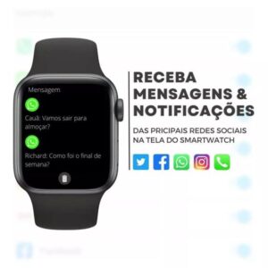 Smartwatch Smart 41mm Series 9 Relógio Inteligente Feminino Pulseira de metal - 01Esporte - Imagem 4