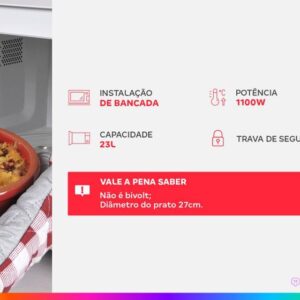 Micro-ondas Electrolux 23L Preto Efficient com Descongelamento Assistido (ME23P) - Imagem 2