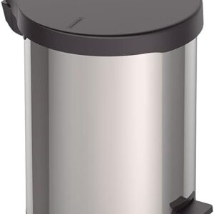 Lixeira com Pedal New Tramontina em aço inox 12 L | com Acabamento Polido - Imagem 1