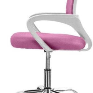 Cadeira de Escritório Secretária Base Cromada com Rodinha Fortt Lisboa Rosa - CSF02-R - Imagem 6