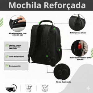 Mochila Masculina Impermeável Faculdade Alça Reforçada Grande - Dazzore - Imagem 5