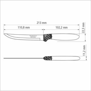 Conjunto De Facas Para Churrasco Tramontina Ipanema Com Lâminas Em Aço Inox E Cabos De Polipropileno Branco 3 Peças - Imagem 9