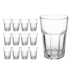Copo de Vidro 350ml Vitamina Transparentes Drink 12 Unidades - DONA LAURA - Imagem 1