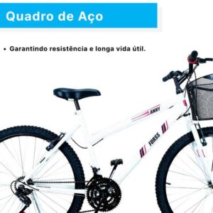 Bicicleta Feminina Forss Anny Aro 26 C/cestinha 18 Marchas - Imagem 4