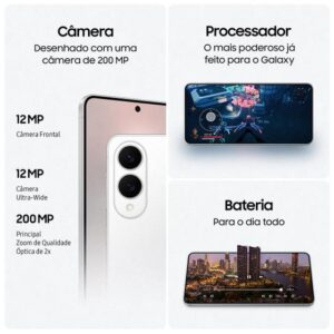 Smartphone Samsung Galaxy S25 Edge 512GB Titânio Prata 5G 12GB RAM 6,7" Câm. Dupla + Selfie 12MP - Imagem 4