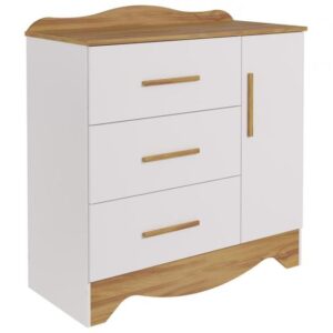 Cômoda de Bebê 3 Gavetas Moveis Peroba Harmonia - Imagem 1
