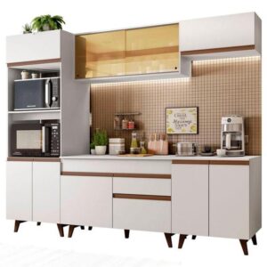 Cozinha Completa Madesa Reims 260002 com Armário e Balcão - Branco - Imagem 2