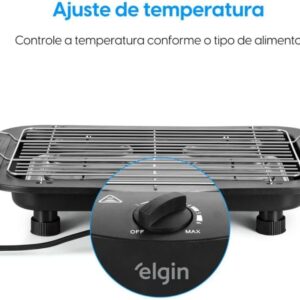 Churrasqueira Elétrica de Mesa Elgin Bbq Show, 110V | Com Controle de Temperatura, Bandeja Anti-Fumaça, Grelha Removível - Imagem 2