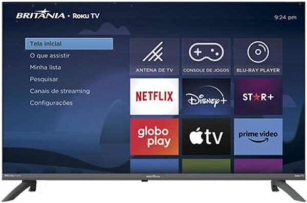 Smart TV Britânia 40 Polegadas LED Full HD | ROKU TV, DOLBY AUDIO
