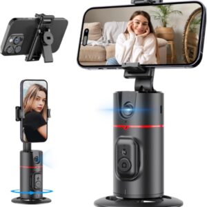 Suporte Celular com Rastreamento Automático de Movimento e Rosto, Rotação de 360° Automática, Segue Seus Movimentos, Tripé Estabilizador Celular Câmera Inteligentecom, Com Controle Remoto, Lives - Imagem 7