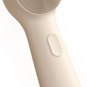 GOKOCO Escova de Limpeza Facial Elétrica Sônica de Silicone PN003, 3 Modos Ajustáveis, Dupla Zona de Cerdas, Bateria de Longa Duração, IPX7 Impermeável, Carregamento Type-C, Portátil, Bege - Imagem 1