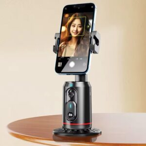 Suporte Celular com Rastreamento Automático de Movimento e Rosto, Rotação de 360° Automática, Segue Seus Movimentos, Tripé Estabilizador Celular Câmera Inteligentecom, Com Controle Remoto, Lives - Imagem 10