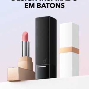 soundcore A30i da Anker, Fone de Ouvido Bluetooth 5.4 Sem Fio, com Cancelamento de Ruído Ativo, Design Tipo Batom, Compacto e Leve, 15H de Reprodução com ANC Ligado, IP54, fone TWS, Buds, Preto - Imagem 2