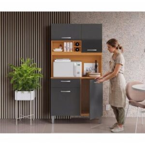 Armário de Cozinha Compacta Aramóveis Malva 4 Portas 1 Gaveta - Imagem 2