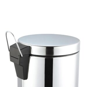 Lixeira Redonda Powermaid com Pedal Emborrachado, Aço Inox, 3 litros - Imagem 7