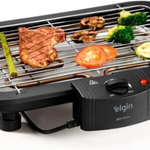 Churrasqueira Elétrica de Mesa Elgin Bbq Show, 110V | Com Controle de Temperatura, Bandeja Anti-Fumaça, Grelha Removível - Imagem 1