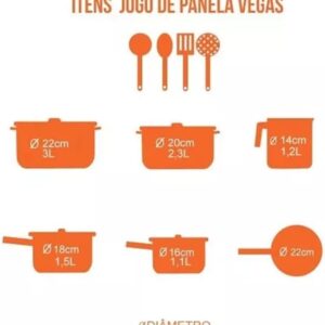 Conjunto Panelas, 10 Peças, Vegas, Casambiente - Imagem 3