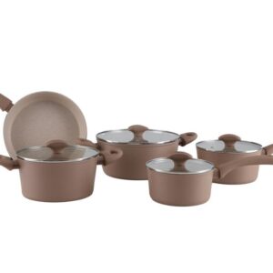 Jogo de Panelas Brinox Mocha Mousse 5 Peças Optima Ceramic Life - Imagem 1