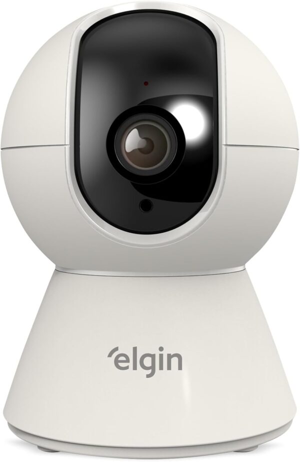 Câmera Rotativa Inteligente Elgin - Full HD 1080P, Áudio e Detecção de Movimento
