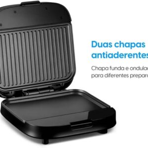 Sanduicheira Elgin Duo Time, Preto | 42san, 800w, 127v - Imagem 2