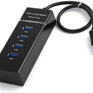 HUB USB 3.0 4 Portas Supervelocidade 5GBPS Indicador LED, Multiuso Compacto e Portátil, Transferência Rápida de Dados, Compatível c/Pen Drive, PC, Impressora, Mouse, Teclado, Console - Imagem 1