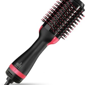 Escova Secadora Modeladora Jimmystore 1000W Íons Anti-Frizz Alisadora 3 em 1 110V Preta - Imagem 1