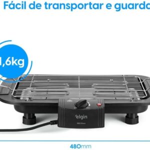 Churrasqueira Elétrica de Mesa Elgin Bbq Show, 110V | Com Controle de Temperatura, Bandeja Anti-Fumaça, Grelha Removível - Imagem 5