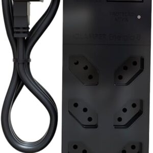 Filtro de Linha iCLAMPER Energia 8 com Proteção contra Surtos Elétricos(DPS) 8 Tomadas, 3 Pinos, 10 Amperes para PC, Notebook, Roteador, Monitor, Impressora, PS5, Alexa e etc, Bivolt, Cabo de 1m Preto - Imagem 1