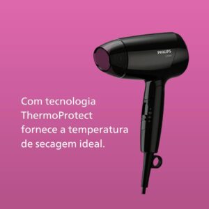 Secador de Cabelo Compacto Essential Travel Philips BHC010/81 Tecnologia ThermoProtect 220V - Imagem 6