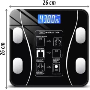 Balança Digital Bioimpedância Corporal Bluetooth até 140 kg com App | Mede Peso, IMC, Gordura, Massa Muscular, Água Corporal e Metabolismo | Smart Scale Inteligente Vidro Temperado - Imagem 9
